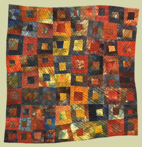 Image of quilt titled “Forest Depths II” by Janet Kurjan